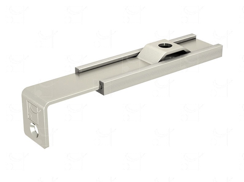 Platine d'angle à visser en extrémité pour porte SAF MANTION 11036L-1