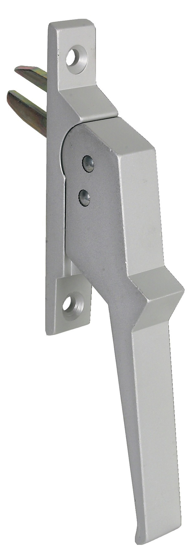 Poignée de crémone aluminium à 1 fourche fixation à vis ARGENTA 517101