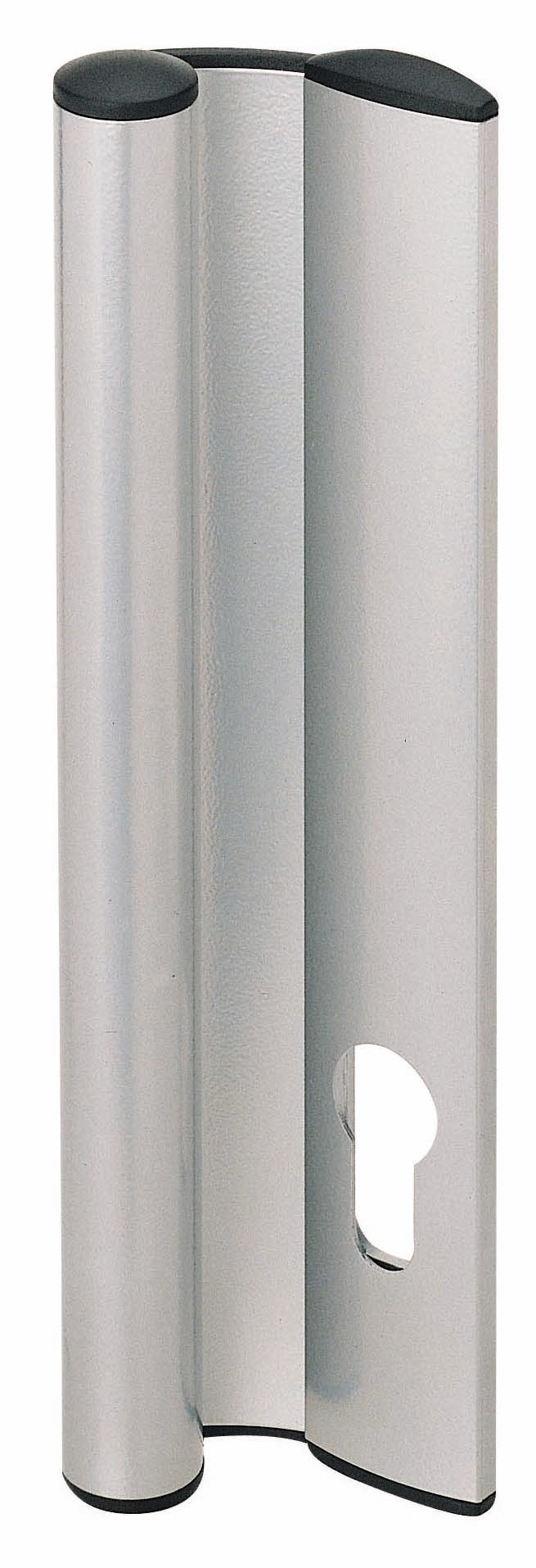 Poignée fixe extérieure avec trou de cylindre argenté VACHETTE 6405.10.0