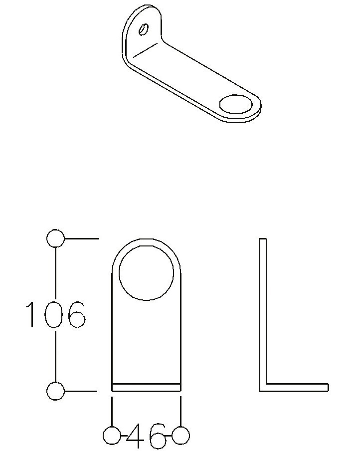 Poignée inox 316 diam.40 mm