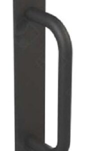Poignée plate en applique Roc Design acier finition noir MANTION RD-6B