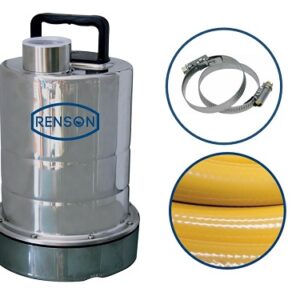 Pompe serpillère 0,25 kW inox 2 mm + tuyau refoulement + raccords RENSON 164034