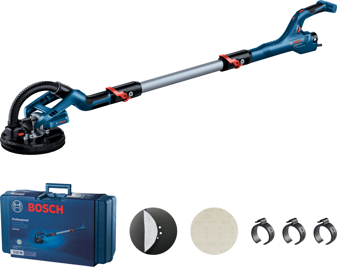 Ponceuse plaquiste 550 W GTR 55-225 + coffret BOSCH 06017D4000