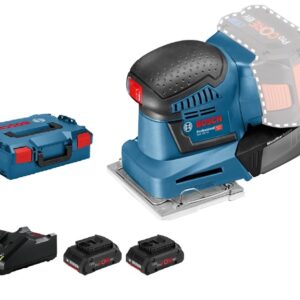 Ponceuse vibrante 18 V GSS 18V-10 + 2 batteries Procore 4 Ah + chargeur GAL 18V-40 + coffret L-BOXX BOSCH 06019D020Q