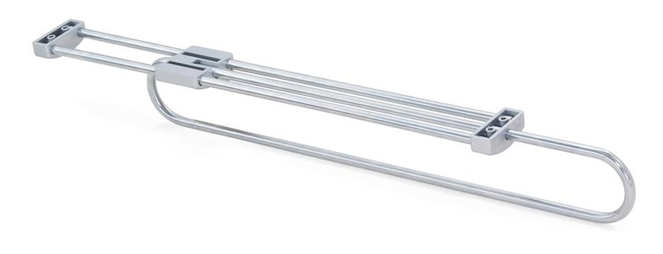 Porte cintre extensible peint en aluminium chromé longueur 450 mm EMUCA 6210625
