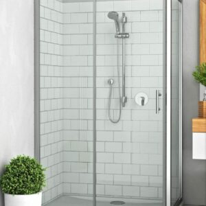 Porte coulissante Equi 137 - 140 cm chromé en verre claire ROTH 1406000039