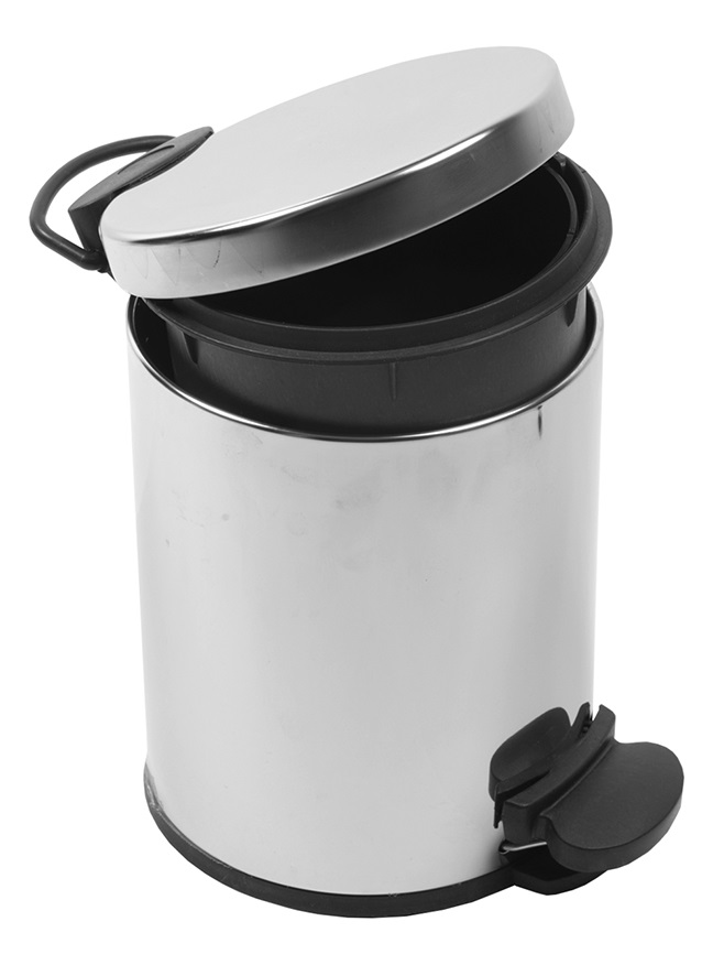 Poubelle à pédale en acier inoxydable 5 L AKW 23613