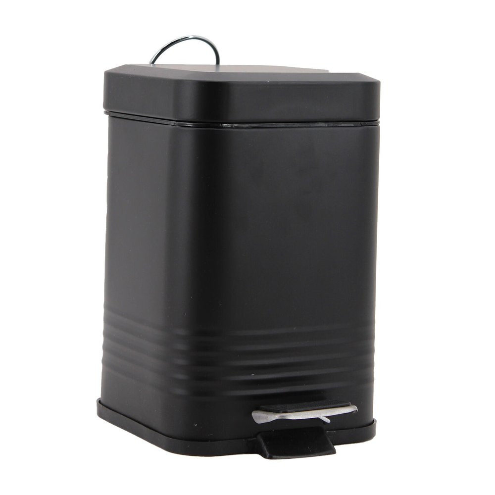 Poubelle de salle de bains 3 l noire Carry AZAO