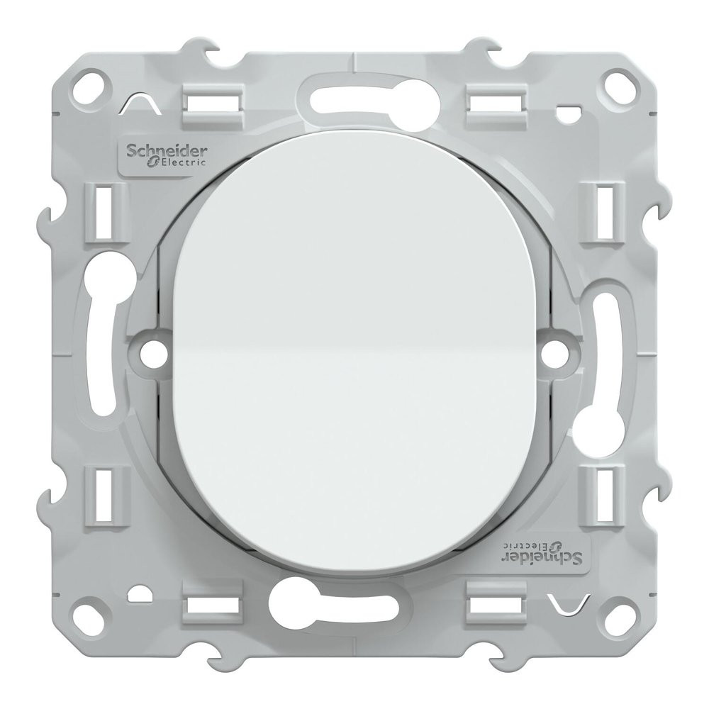 Poussoir à assembler Ovalis, SCHNEIDER ELECTRIC, blanc