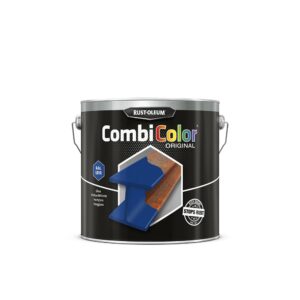 Primaire de protection antirouille et finition CombiColor Original bleu gentiane RAL 5010 seau 2,5 l RUST-OLEUM 7326.2.5