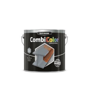 Primaire de protection antirouille et finition CombiColor Original gris argent RAL 7001 seau 2,5 l RUST-OLEUM 7382.2.5