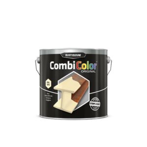 Primaire de protection antirouille et finition CombiColor Original ivoire clair RAL 1015 seau 2,5 l RUST-OLEUM 7342.2.5