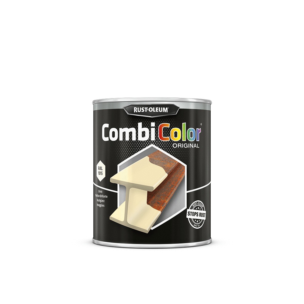 Primaire de protection antirouille et finition CombiColor Original ivoire clair RAL 1015 pot 750 ml RUST-OLEUM 7342.0.75