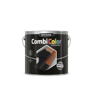 Primaire de protection antirouille et finition CombiColor Original noir mat seau 2,5 l RUST-OLEUM 7378.2.5