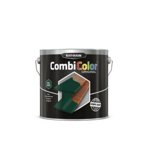 Primaire de protection antirouille et finition CombiColor Original vert mousse RAL 6005 seau 2,5 l RUST-OLEUM 7337.2.5