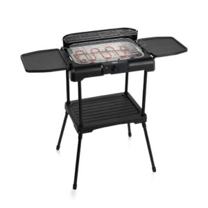Barbecue électrique sur pied 2200 W - grill de table - surface 40 x 24,5 cm