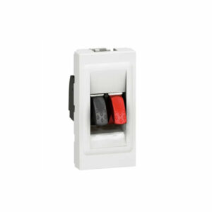 Prise haut-parleur LEGRAND Mosaic 1 module blanc