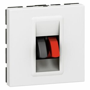 Prise haut-parleur MOSAIC à 2 modules avec bronier 4 mm2 LEGRAND 078751
