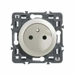 Prise LEGRAND Céliane 2P+T aluminium
