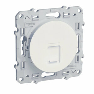 Prise RJ45 encastrable SCHNEIDER Odace S52A471 - 8 pins Cat.5 blanc