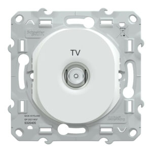 Prise tv à assembler Ovalis, SCHNEIDER ELECTRIC, blanc