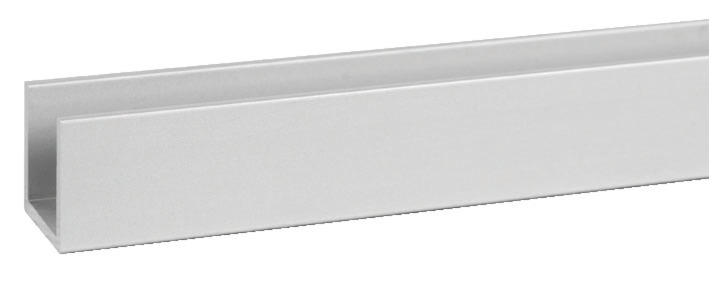 Profil U 20 x 20 x 1,5 mm longueur 2 m aluminium anodisé argent DUVAL 41-0102-3032