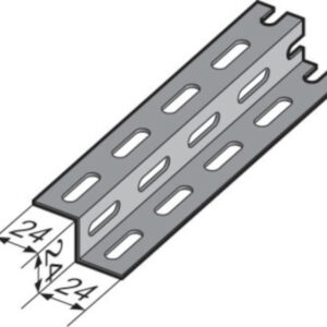 Profilé perforé Z A570 3 m 24x24x24 NIEDAX 016002