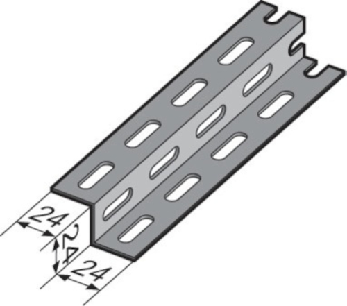 Profilé perforé Z A570 3 m 24x24x24 NIEDAX 016002