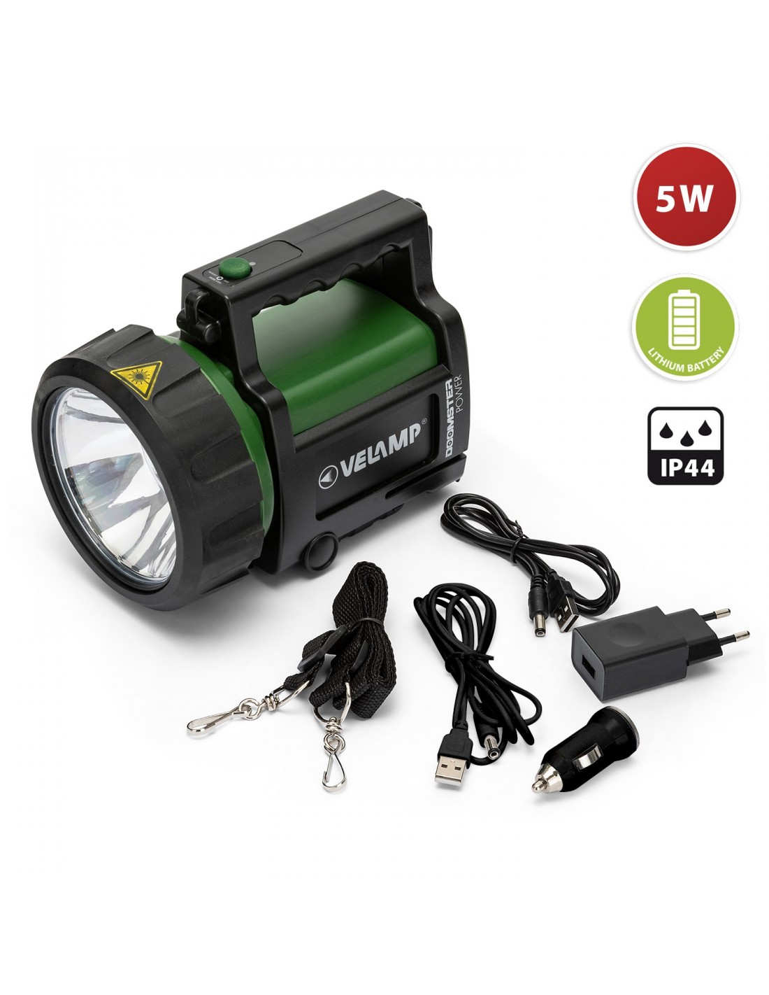 Projecteur LED rechargeable DOOMSTER POWER 5 W 350 lm IP44 VELAMP IR666