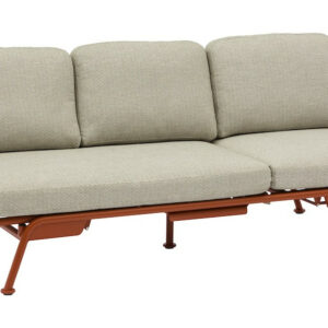 Canapé convertible SUNSET aluminium époxy – Terra Cotta / Chiné anthracite