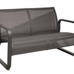 Canapé lounge 2 places Quenza II en aluminium/TPEP - graphite/BBM