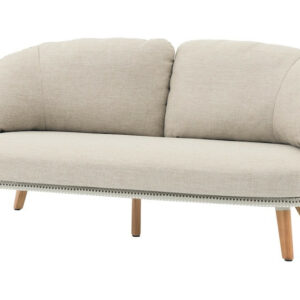 Canapé lounge - IBISCUS - Teck FSC 100% / Wicker - Coussins crème