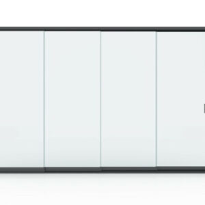 Cloison Vitrée 4M pour Pergola Adossée - Verre Trempé - Aluminium Graphite