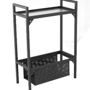 Etagère Balcon en acier à 1 niveau - 102 x 24 x 75 cm - graphite