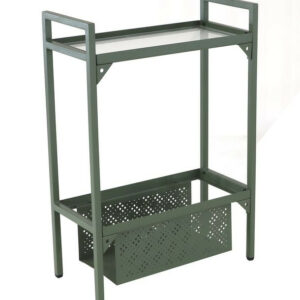 Etagère Balcon en acier à 1 niveau - 102 x 24 x 75 cm - vert