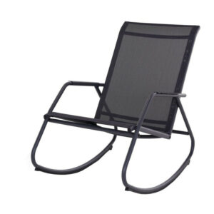 Fauteuil basculant de jardin Noa Rocking - graphite/gris 61 x 90 x 100 cm