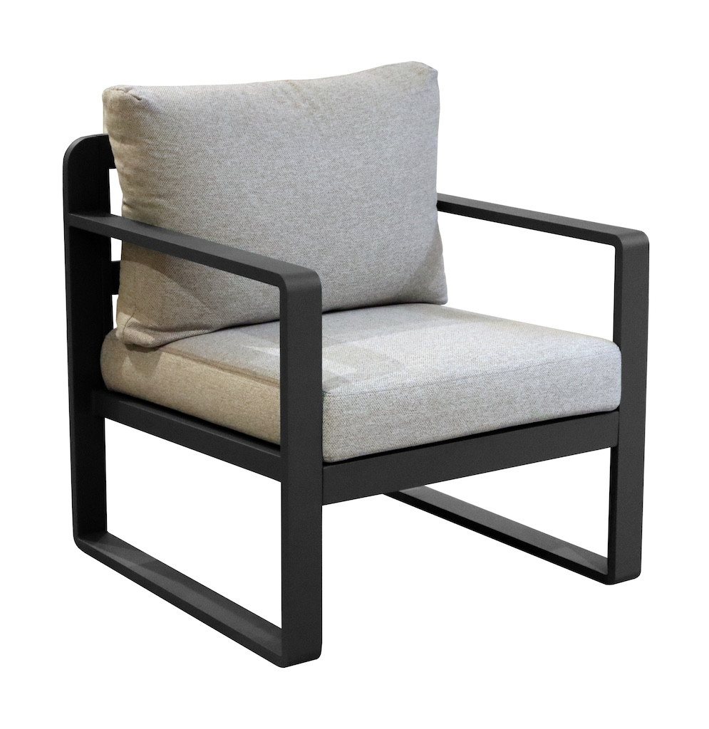 Fauteuil sofa - MOJITO II - Aluminium époxy - Graphite/Gris