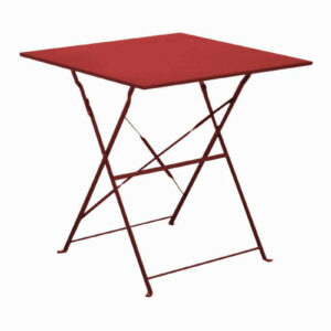 Guéridon Cuba carré - 70 x 70 cm - rouge
