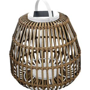 Lampe à poser - NONA - Ø50 x H43 cm - Naturel - Aluminium époxy / Wicker