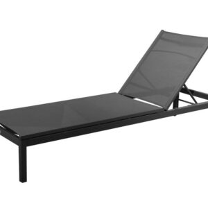 Lit de soleil de jardin Théma - graphite/gris 207 x 106 x 64 cm