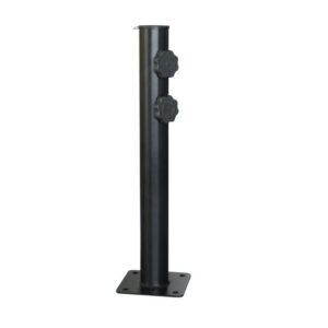Option tube acier pour parasol mat central 50kg - noir