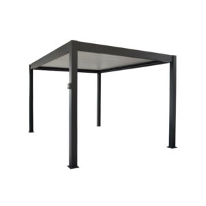 Pergola autoportée Bioclimatique Autonome Zéphir 3 x 4 m Solaire en Aluminium - grey