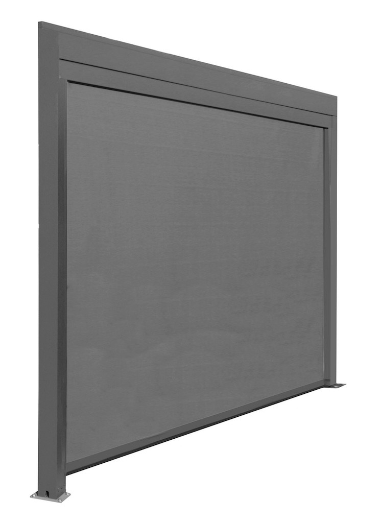 Rideau BioClim 3M pour Pergola Autoporetee - Aluminium époxy gris - TPEP gris
