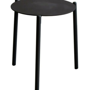 Table basse de jardin ronde Ambiance coffee en aluminium - graphite