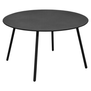 Table basse de jardin ronde en acier Rio - graphite Ø 70 cm
