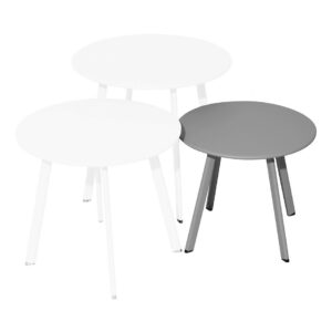 Table basse - MASSAÏ - Acier époxy - Ø40 cm - Gris