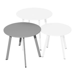 Table basse - MASSAÏ - Acier époxy - Ø45 cm - Gris