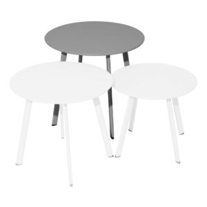 Table basse - MASSAÏ - Acier époxy - Ø50 cm - Gris