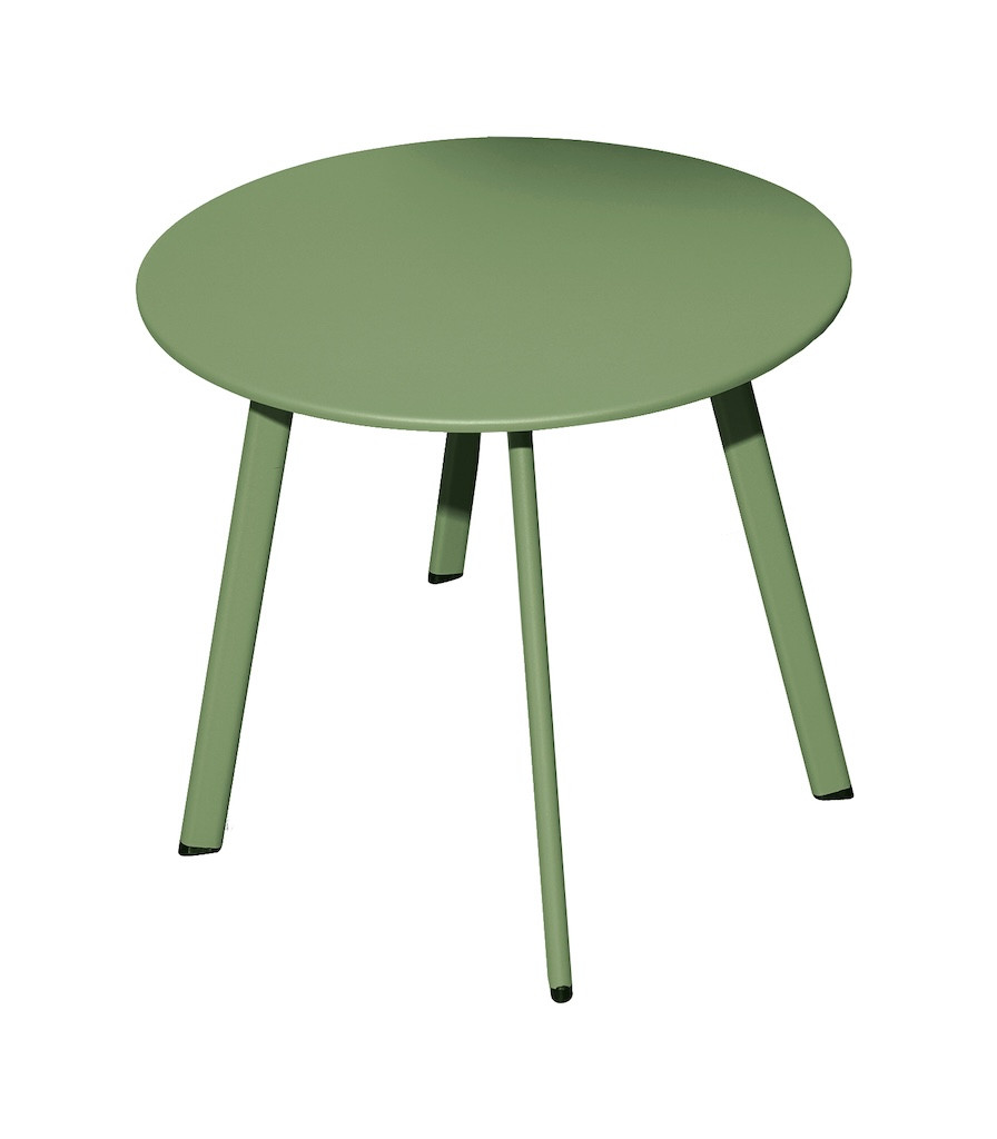 Table basse - MASSAÏ - Acier époxy - Ø60 cm - Amande