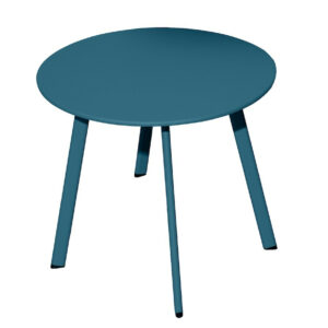 Table basse - MASSAÏ - Acier époxy - Ø60 cm - Bleu